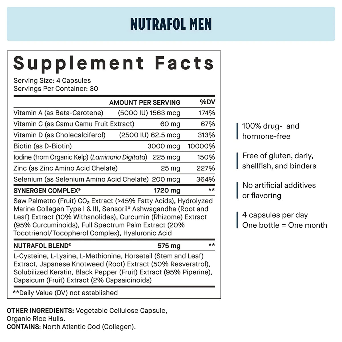 NUTRAFOL FOR MEN - Hair Supplement For Hair Growth